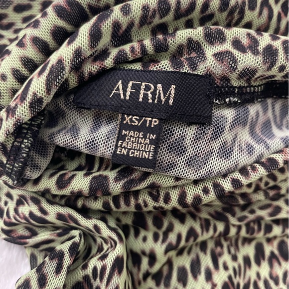 AFRM Green Mesh Turtleneck - Picture 2 of 4